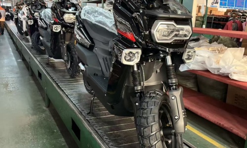 Motorcycle Assembly in Progress