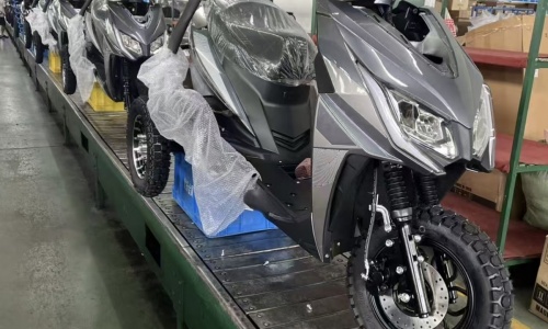 Motorcycle Assembly in Progress