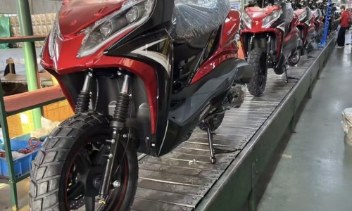 Motorcycle Assembly in Progress